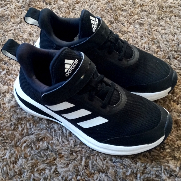 adidas Shoes Adidas Black White Striped Velcro Tennis Shoes
